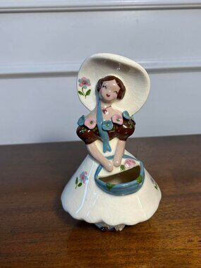 California pottery - Yona girl with bonnet figural planter